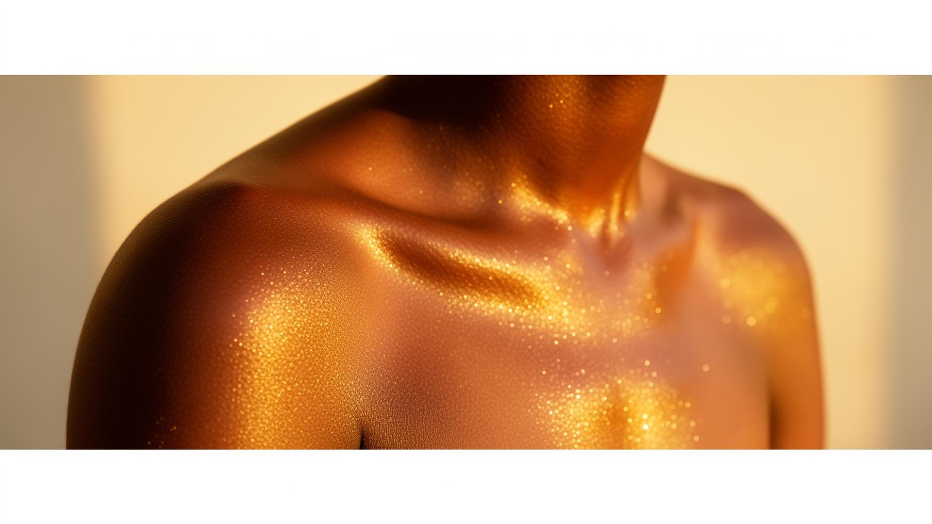 Glowing skin in golden light